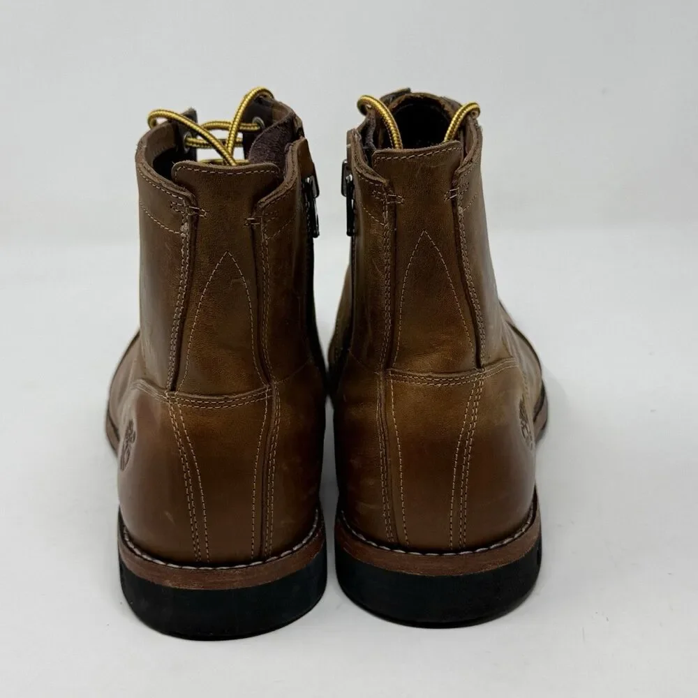 Timberland Earthkeepers City Chukka Boots Mens 10.5 M Brown Leather Side Zip